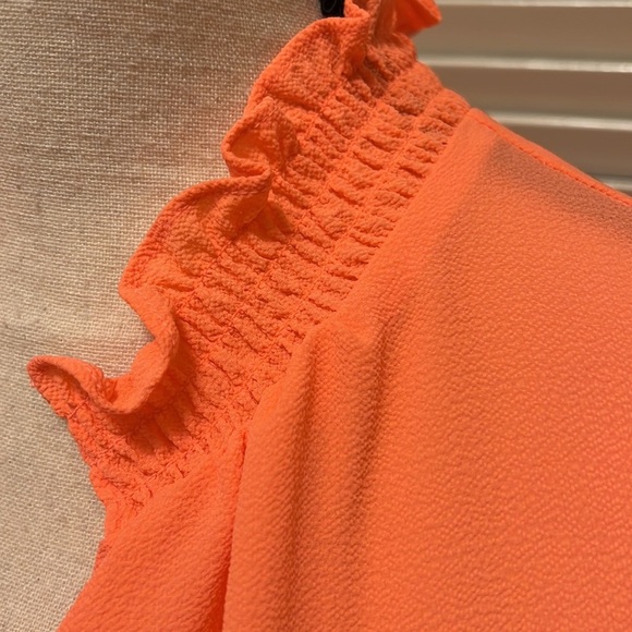 147. CeCe Blouse in Hot Lava - Picture 4 of 14